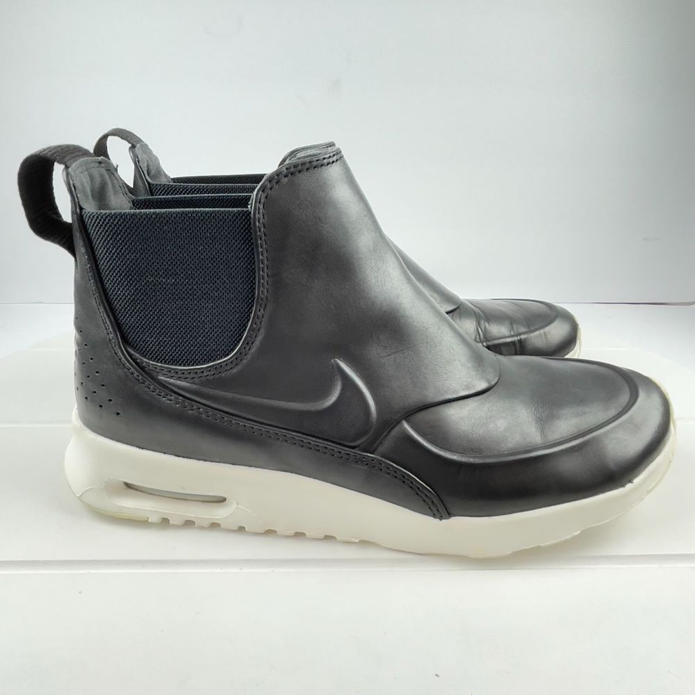 Nike Women's Air Max Thea Mid Black Sail Leather Sneaker 859550-001 Size 9